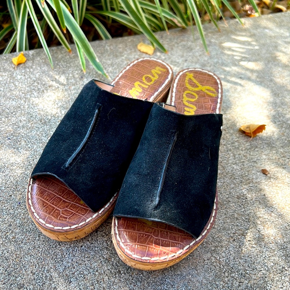 Sam Edelman black wedges, size 8